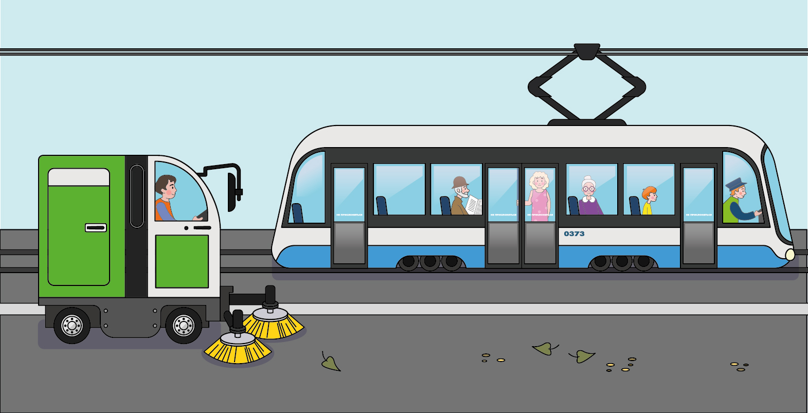 иллюстрация для детской книги о служебной технике