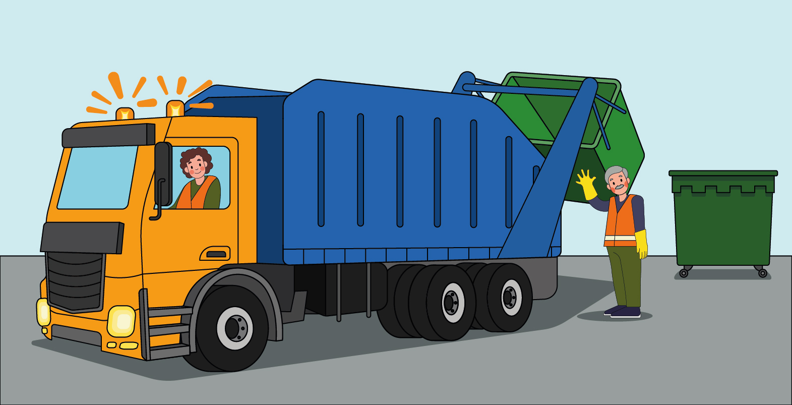 иллюстрация для детской книги о служебной технике