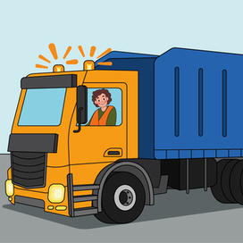 иллюстрация для детской книги о служебной технике