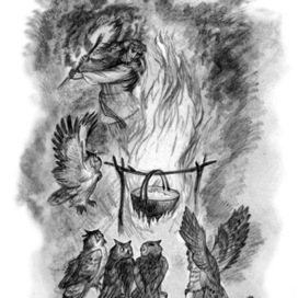 Баба Яга ворожит