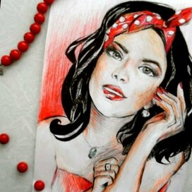 Портрет сестры в стиле пин-ап