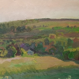 в деревне предзакатное