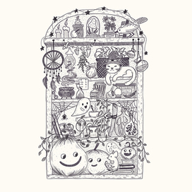 Склад в фантазийном магазине магии