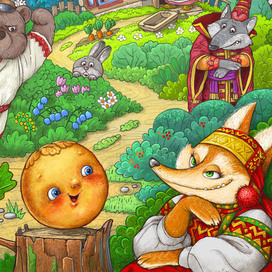 пазл колобок для компании Larsen/Коник