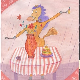 Лошадь кушает