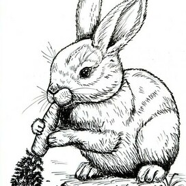 Кролик с морковкой