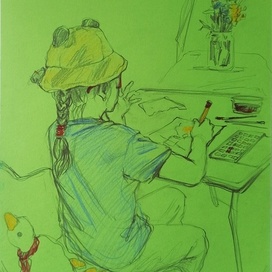 рисую рисующих детей