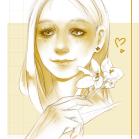 Девушка с фрезиями