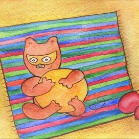 кот на ковре