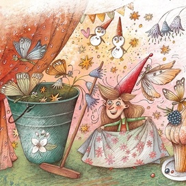 Иллюстрация к книге "Мика. Секрет восьмого гнома"