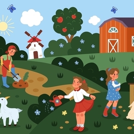 Тёплый день на ферме