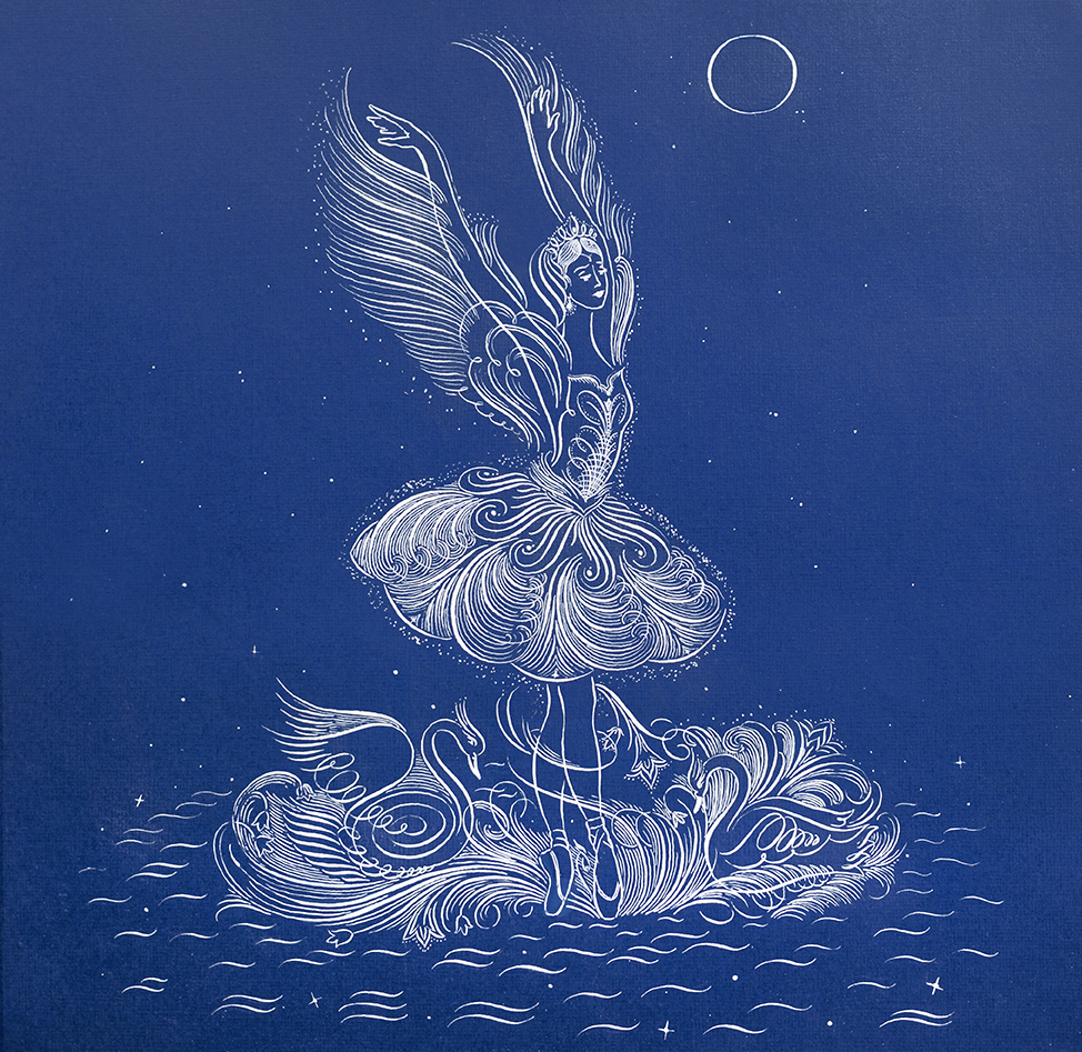 «Лебединое озеро в лунном свете»