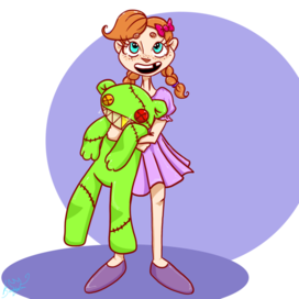 Девочка с мишкой