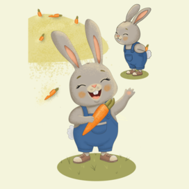 Зайчик и морковки