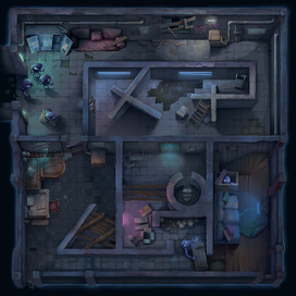 Схема лабиринта для игры «Прятки в темноте»