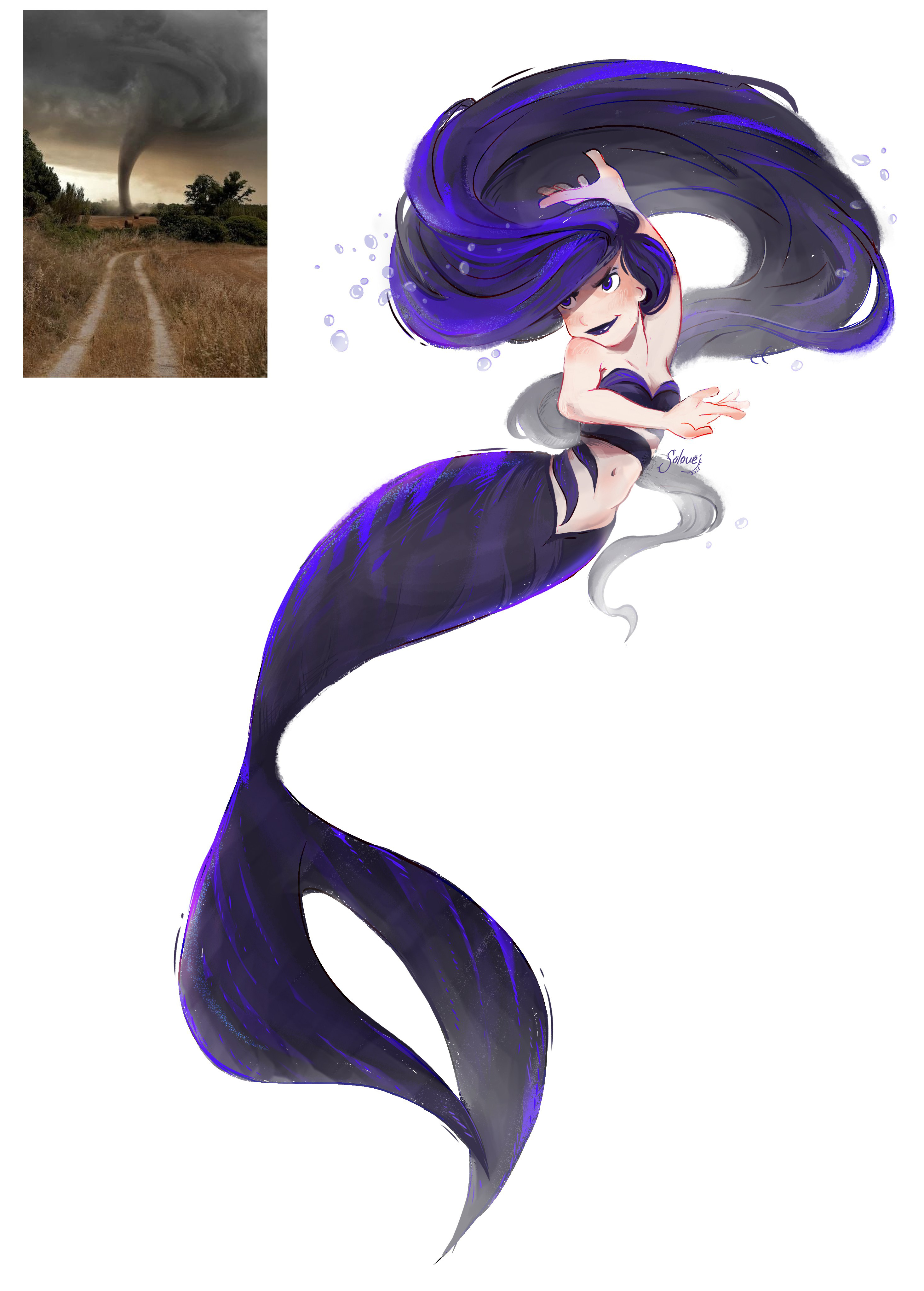 Хуманизация урагана в образе русалки