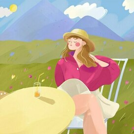 Открытка для подруги. Лучшее время)