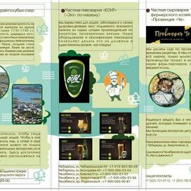 Буклет с двумя фальцами .