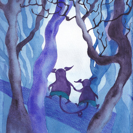 Акварельная  иллюстрация к детской аудиосказке 