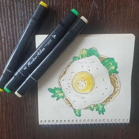 Фуд-скетч Яичница