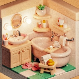 Уютная ванная комната