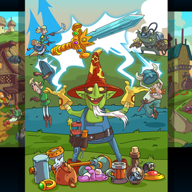 Концепт-арт подготовленный для игры "Алхимия. Снаряди отряд в бой"