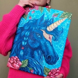 Единорог синий