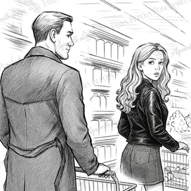 Иллюстрация для романа. ИИ.