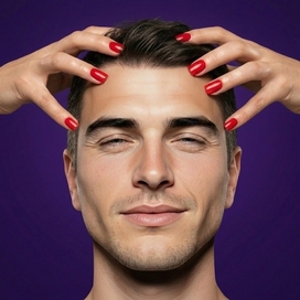 Рекламный креатив для ВК - маникюр. ИИ