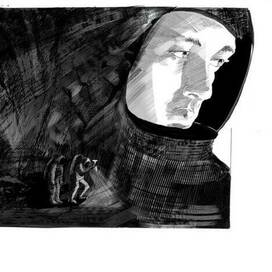 Иллюстрация к фантастическому роману "Крепость 19F"