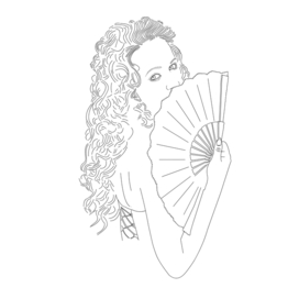 Девушка и веер
