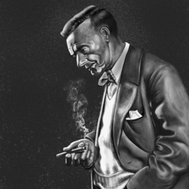 Портрет мужчины с сигарой 