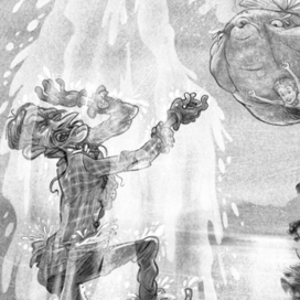 Иллюстрация для книги про водяного дракона