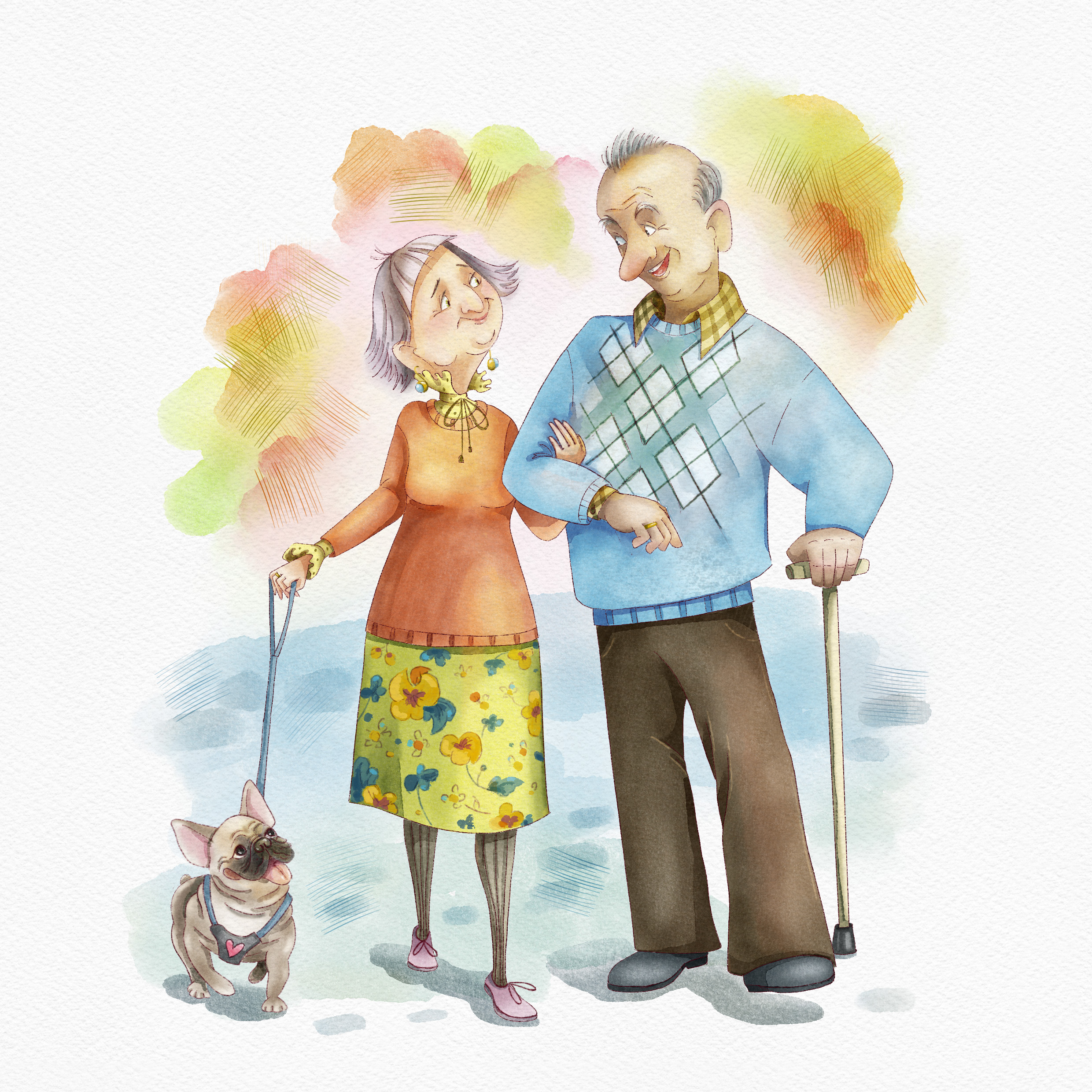 Бабушка и дедушка из серии персонажей