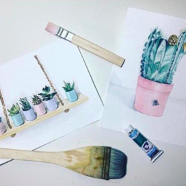 Цветы акварелью