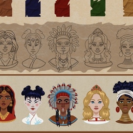 Разработка персонажей разных рас и национальностей