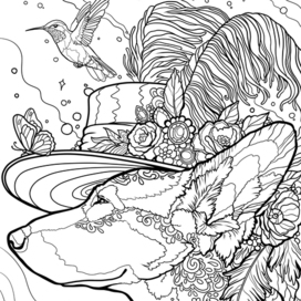 Дама в роскошной шляпе 