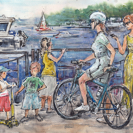 На набережной