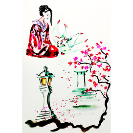 "Фонарь и лепестки"