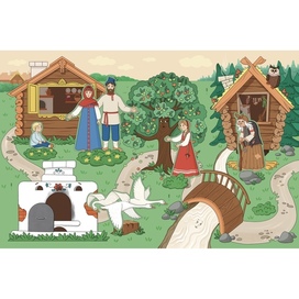 Иллюстрация Гуси-лебеди («Театр своими руками)