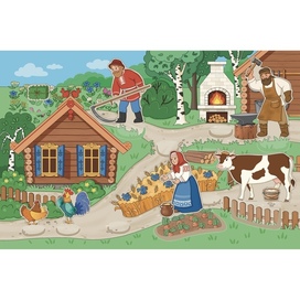 Иллюстрация Петушок и бобовое зёрнышко («Театр своими руками)