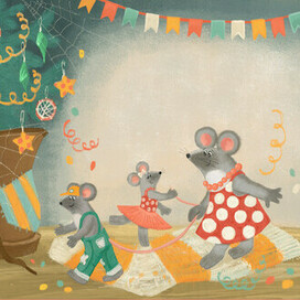 "Мышиный хороврд" .Иллюстрация к стихотворению Прёйснера "Весёлый Новый год"