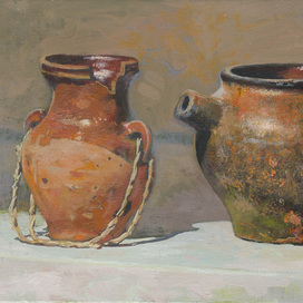 Натюрморт с керамикой вырковского промысла Музейная инсталляция 