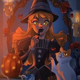 Вечернее свидание ведьмочки