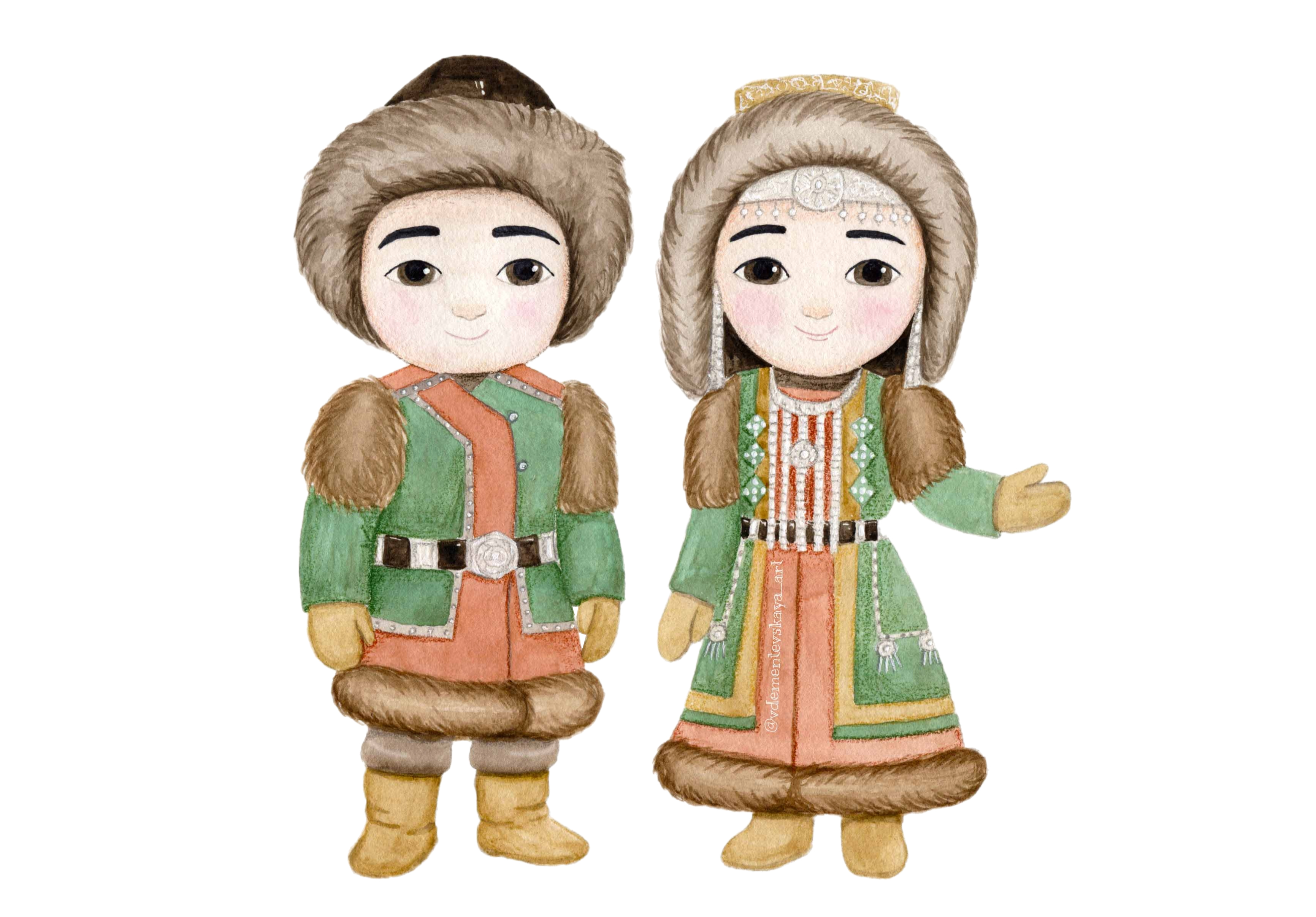 Национальные костюмы. Якуты.