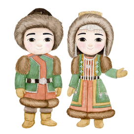 Национальные костюмы. Якуты.