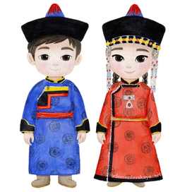 Национальные костюмы. Буряты.