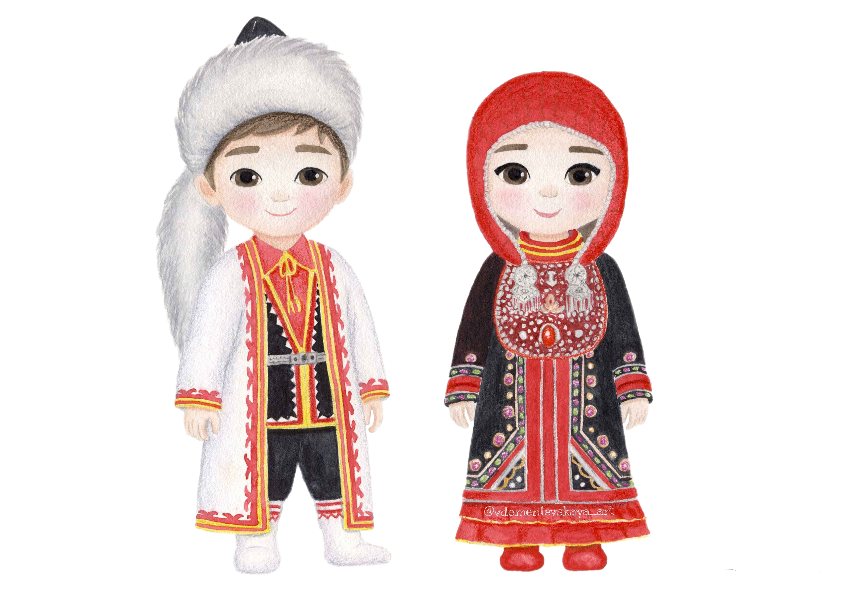 Национальные костюмы. Башкиры.