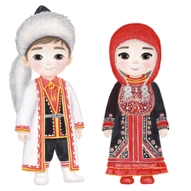 Национальные костюмы. Башкиры.
