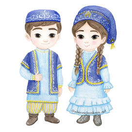 Национальные костюмы. Татары.